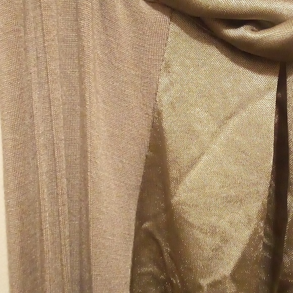 The Limited Elegant Goldish Sleeveless Rolled Collar Shirt - Size Large - Picture 4 of 7